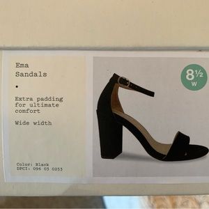 BNWT Black Straps Heels